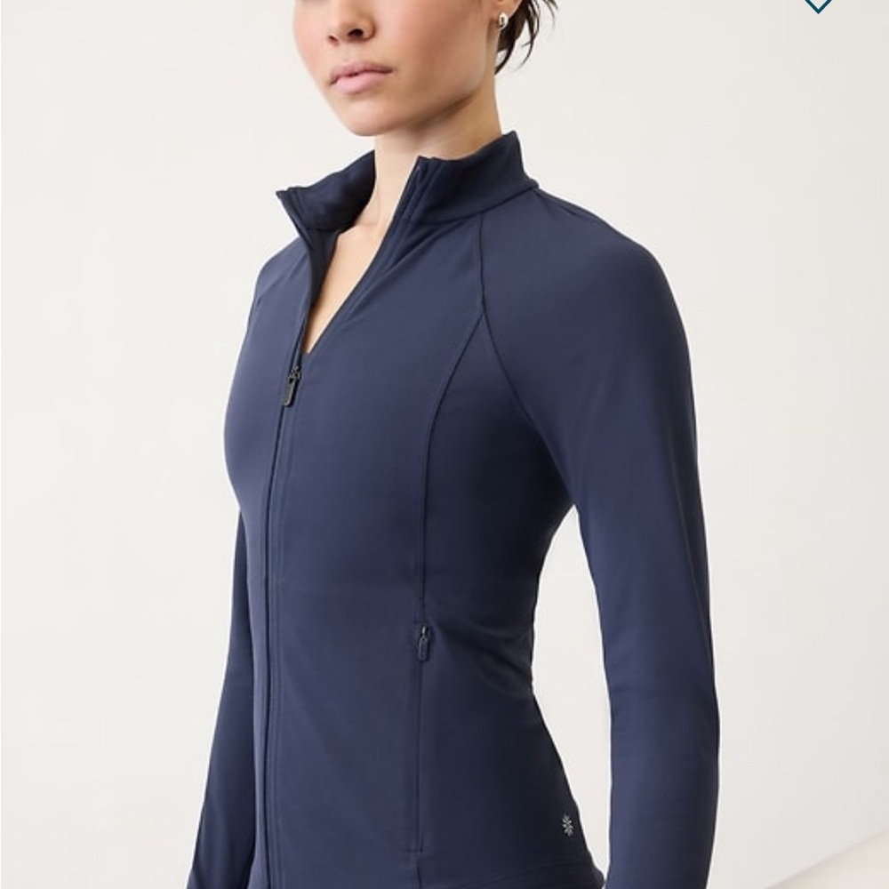 ATHLETA Salutation Navy Full-Zip Jacket